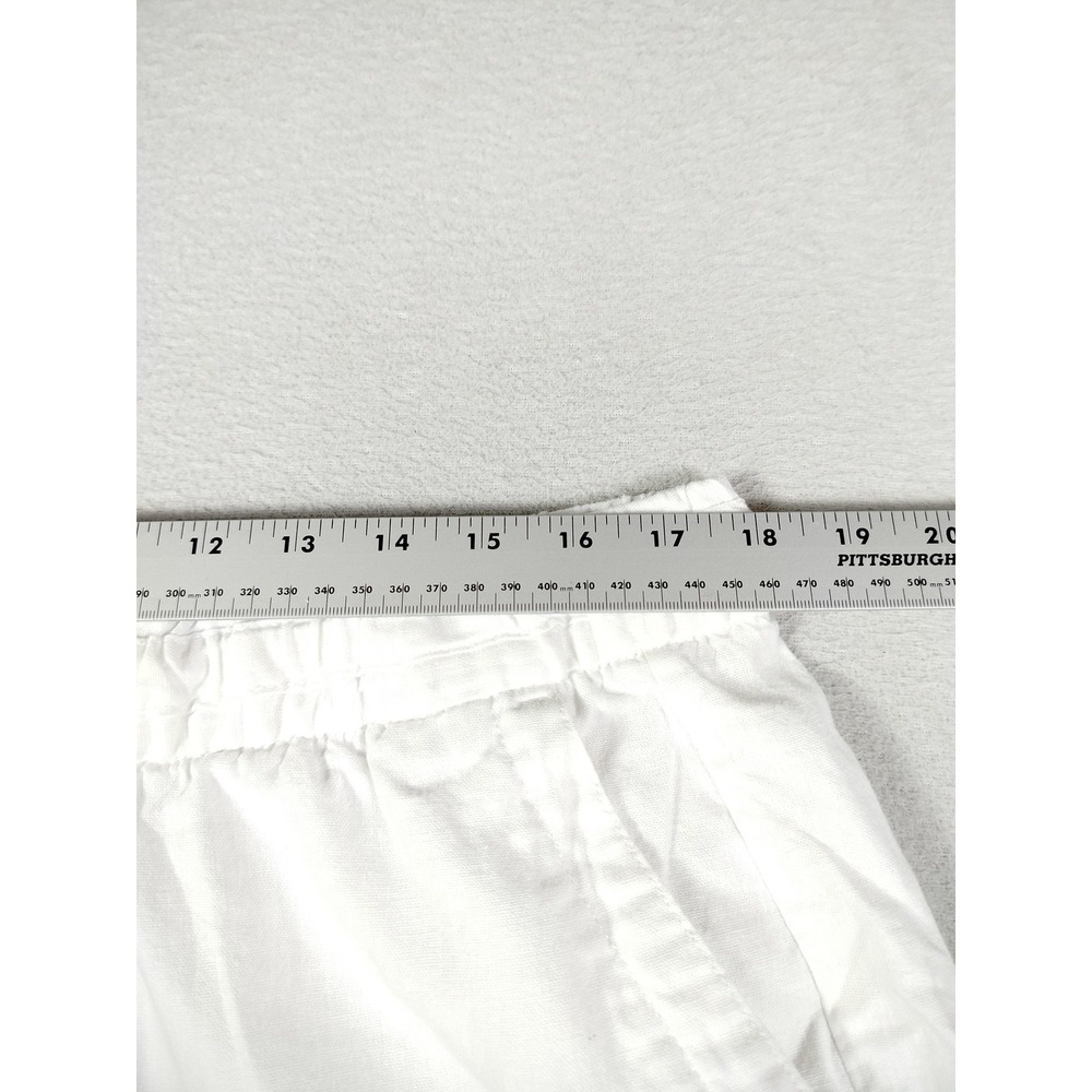 Old Navy Pants Womens Large White Linen Blend Wide Leg High Rise Drawstring - Picture 11 of 11